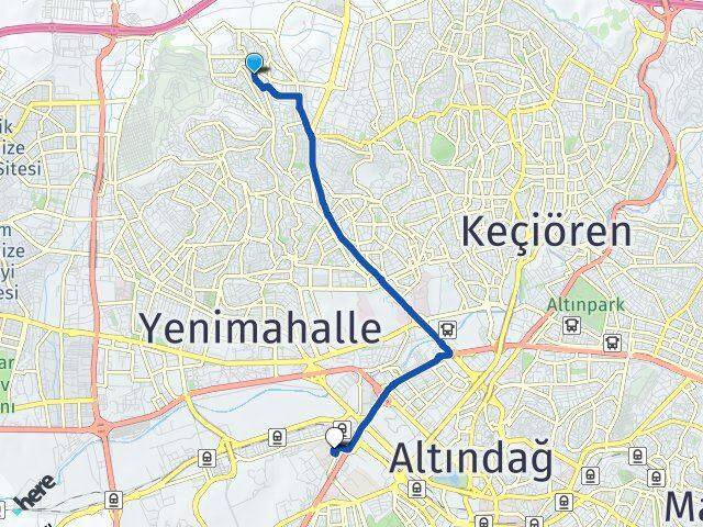 Yükseltepe Gazi Üniversitesi Arası Kaç Km - Yol Tarifi