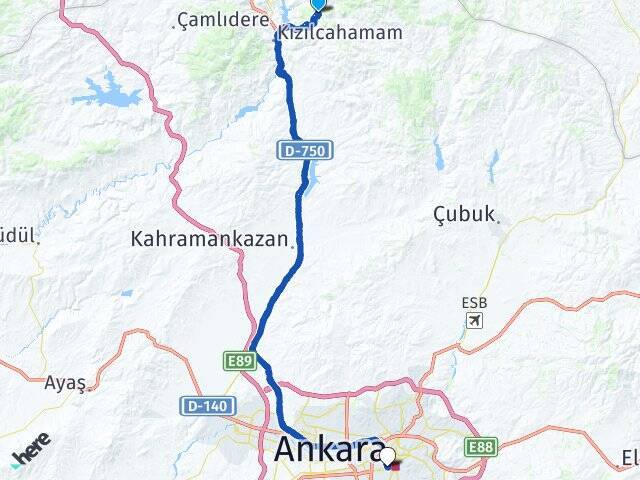 Aksak Hacı Bayram Veli Üniversitesi Arası Kaç Km - Yol Tarifi