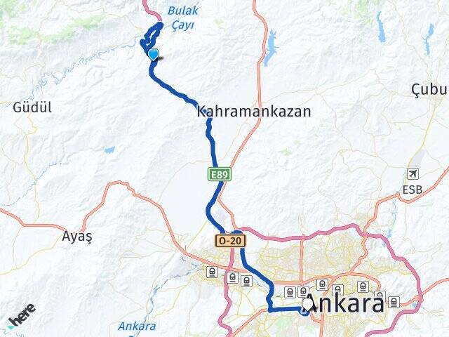 Aşağıada Orta Doğu Teknik Üniversitesi (ODTÜ) Arası Kaç Km - Yol Tarifi