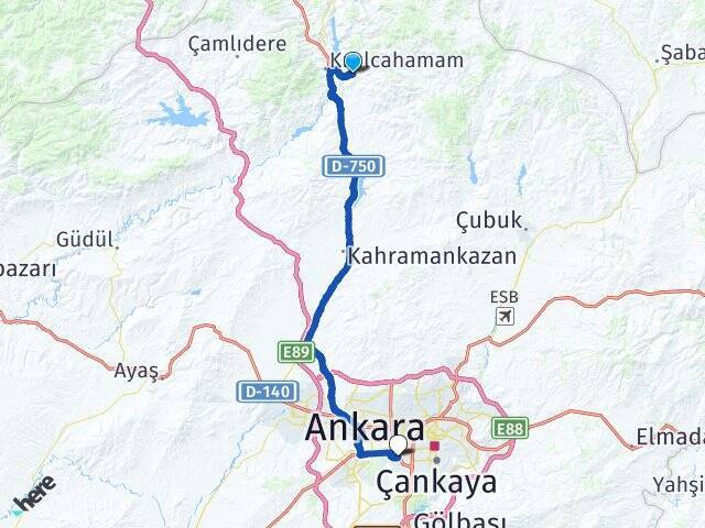 Aşağıçanlı Orta Doğu Teknik Üniversitesi (ODTÜ) Arası Kaç Km - Yol Tarifi