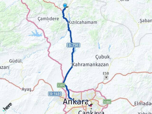 Ayvacık Hacı Bayram Veli Üniversitesi Arası Kaç Km - Yol Tarifi