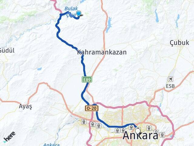 Binkoz Hacı Bayram Veli Üniversitesi Arası Kaç Km - Yol Tarifi