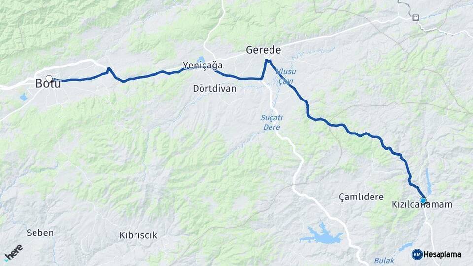 Ankara Kızılcahamam Bolu Arası Kaç Km - Yol Haritası