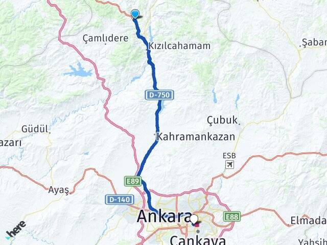 Bulak Hacı Bayram Veli Üniversitesi Arası Kaç Km - Yol Tarifi