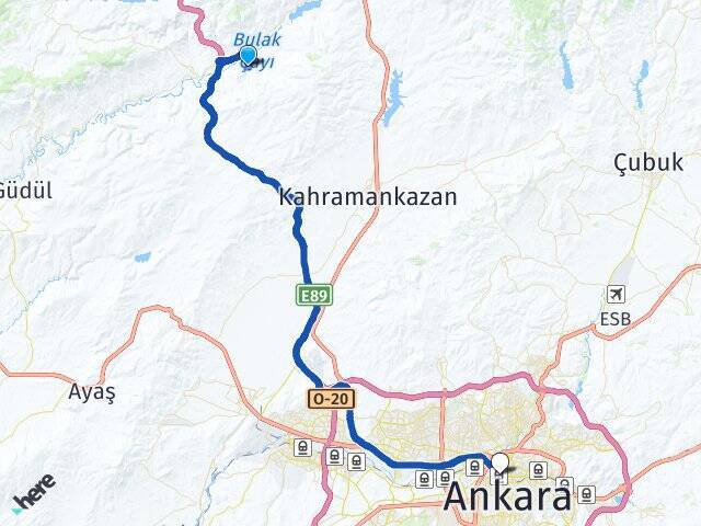 Çavuşlar Ankara Tren Garı Arası Kaç Km - Yol Tarifi