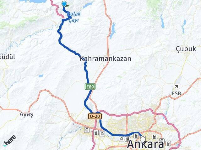 Çeltikçi Başören Hacı Bayram Veli Üniversitesi Arası Kaç Km - Yol Tarifi