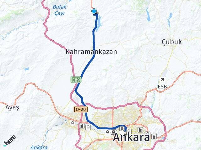 Çeştepe Ankara AŞTİ Otogarı Arası Kaç Km - Yol Tarifi
