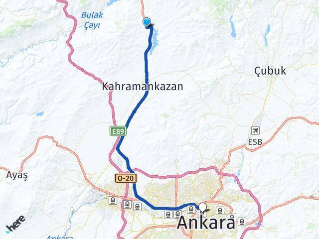 Çeştepe Ankara Tren Garı Arası Kaç Km - Yol Tarifi