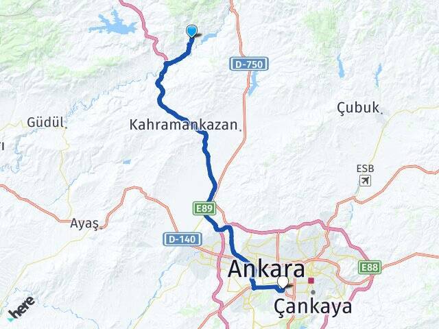 Doymuşören Orta Doğu Teknik Üniversitesi (ODTÜ) Arası Kaç Km - Yol Tarifi