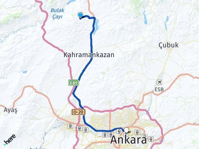 Esenler Ankara Tren Garı Arası Kaç Km - Yol Tarifi