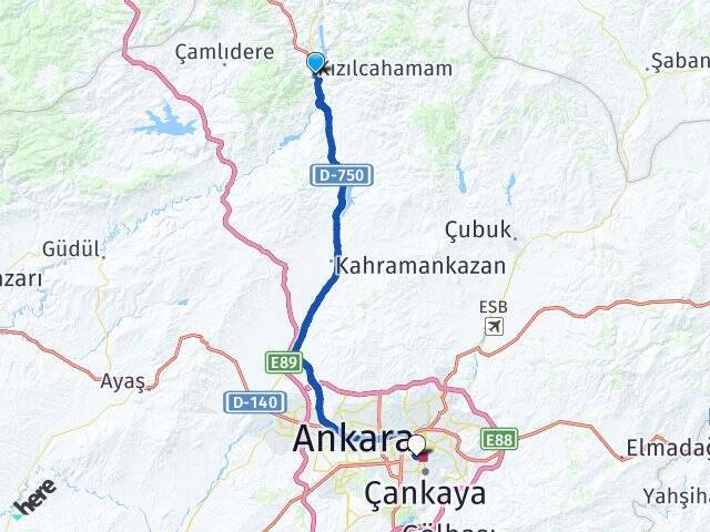Gazi Mustafa Kemalpaşa Hacı Bayram Veli Üniversitesi Arası Kaç Km - Yol Tarifi