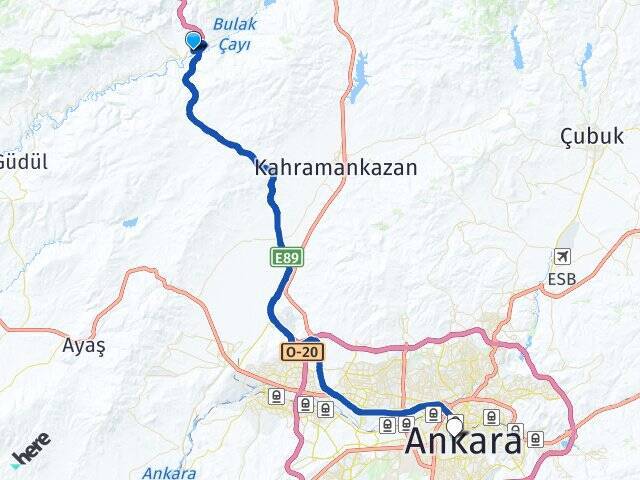 Gümele Hacı Bayram Veli Üniversitesi Arası Kaç Km - Yol Tarifi