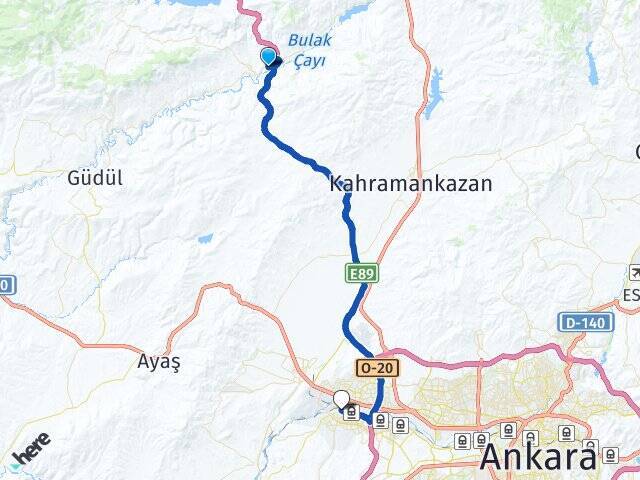 Gümele Sincan YHT Garı Arası Kaç Km - Yol Tarifi