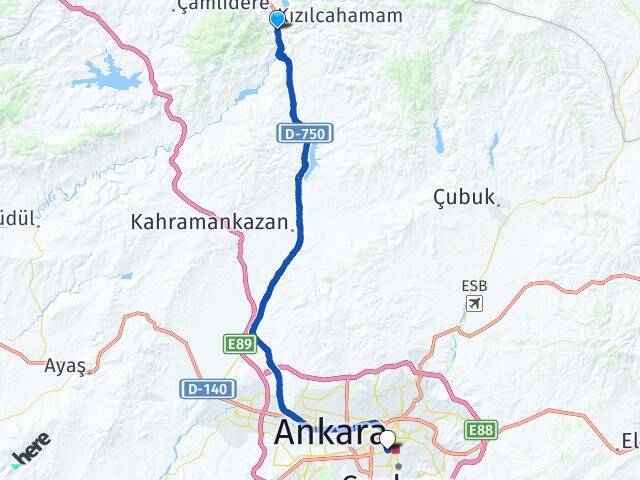 Karşıyaka Hacı Bayram Veli Üniversitesi Arası Kaç Km - Yol Tarifi