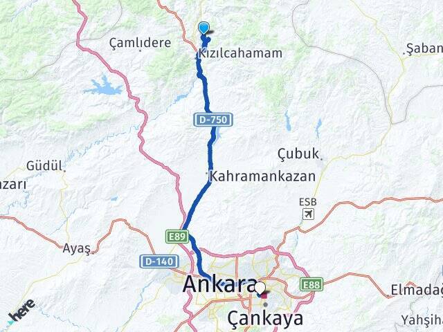 Saray Hacı Bayram Veli Üniversitesi Arası Kaç Km - Yol Tarifi