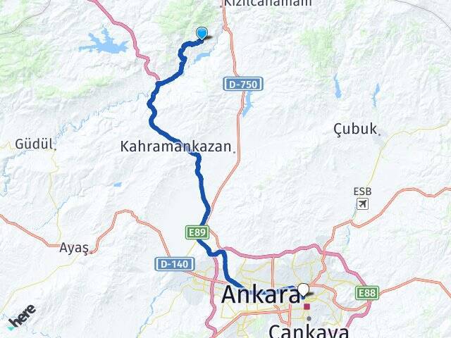 Sazak Ankara Tren Garı Arası Kaç Km - Yol Tarifi
