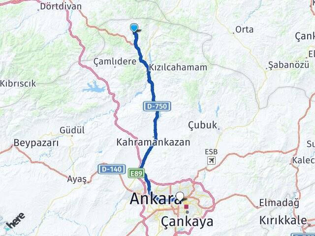 Üyücek Gazi Üniversitesi Arası Kaç Km - Yol Tarifi