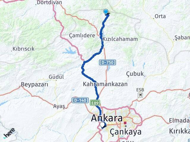 Yukarıkese Başkent Üniversitesi Arası Kaç Km - Yol Tarifi