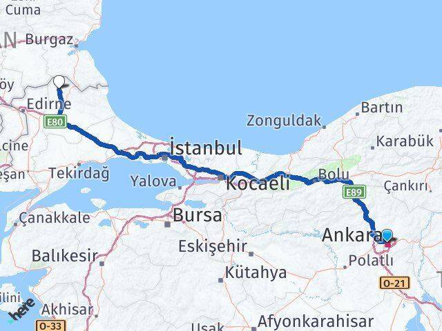 Ankara Kofçaz Arası Kaç Km - Yol Tarifi