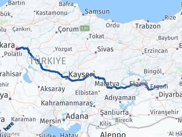 Ankara Lice Diyarbakır Arası Kaç Km - Yol Haritası