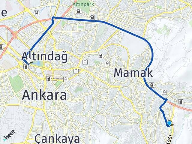 Akşemsettin Ankara Tren Garı Arası Kaç Km - Yol Tarifi