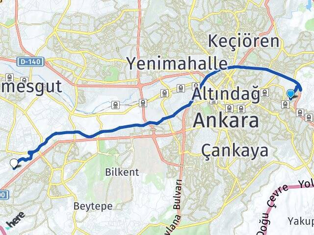 Altıağaç Başkent Üniversitesi Arası Kaç Km - Yol Tarifi