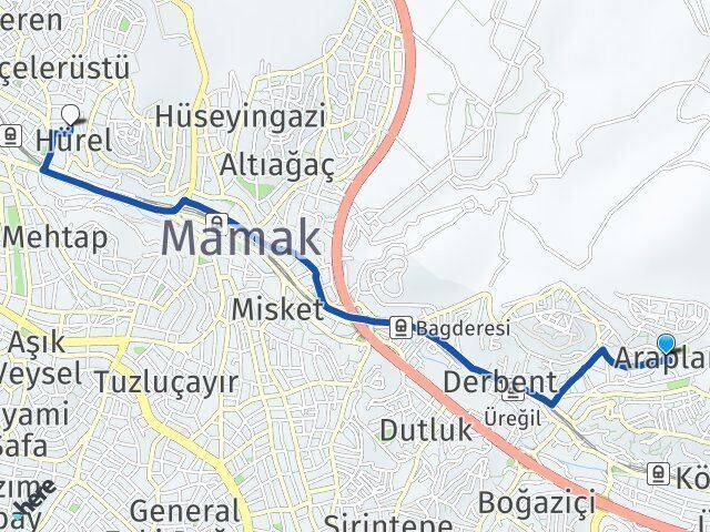 Araplar Hürel Arası Kaç Km - Yol Tarifi
