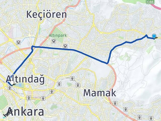 Başak Ankara Tren Garı Arası Kaç Km - Yol Tarifi
