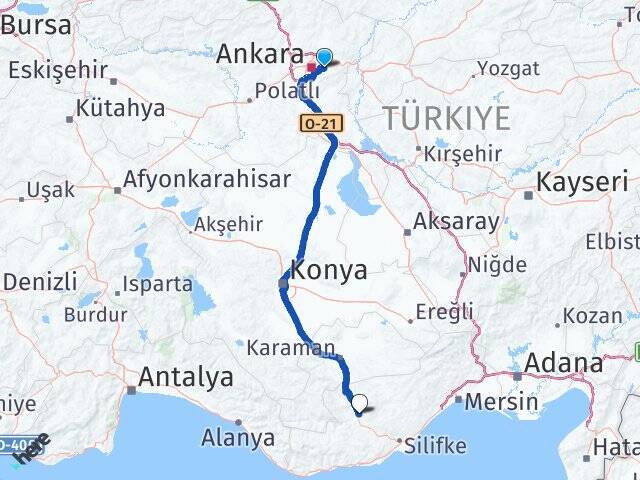 Bayındır Mut Arası Kaç Km - Yol Tarifi