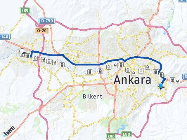Cengizhan Sincan YHT Garı Arası Kaç Km - Yol Tarifi