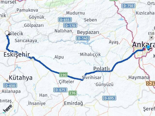 Dutluk Bilecik Arası Kaç Km - Yol Tarifi