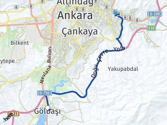 Dutluk Gölbaşı Arası Kaç Km - Yol Tarifi