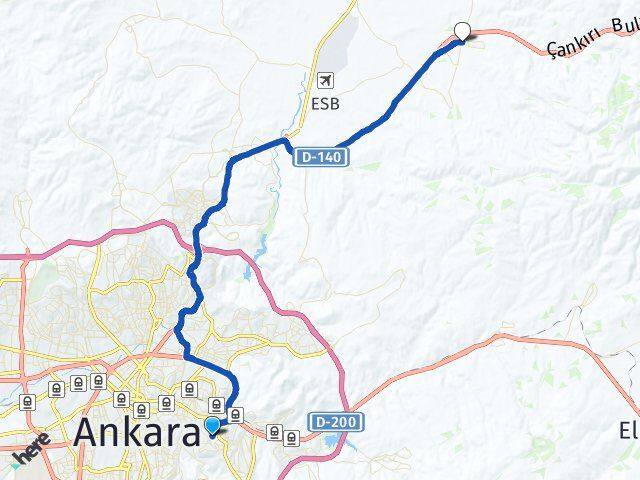 General Zeki Doğan Akyurt Arası Kaç Km - Yol Tarifi