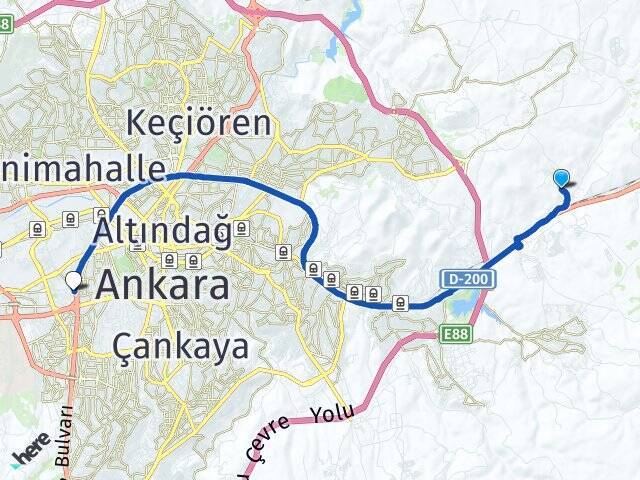 Gökçeyurt Ankara AŞTİ Otogarı Arası Kaç Km - Yol Tarifi