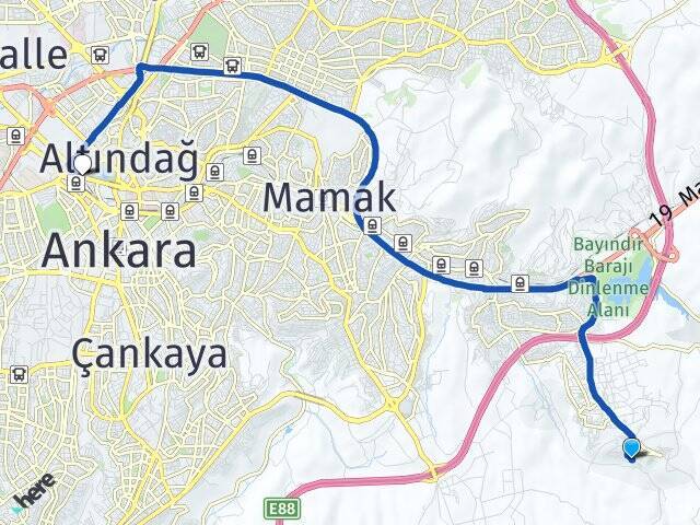 Kıbrısköy Ankara Tren Garı Arası Kaç Km - Yol Tarifi