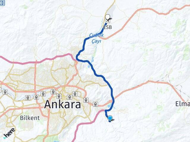 Kıbrısköy Esenboğa Havalimanı Arası Kaç Km - Yol Tarifi
