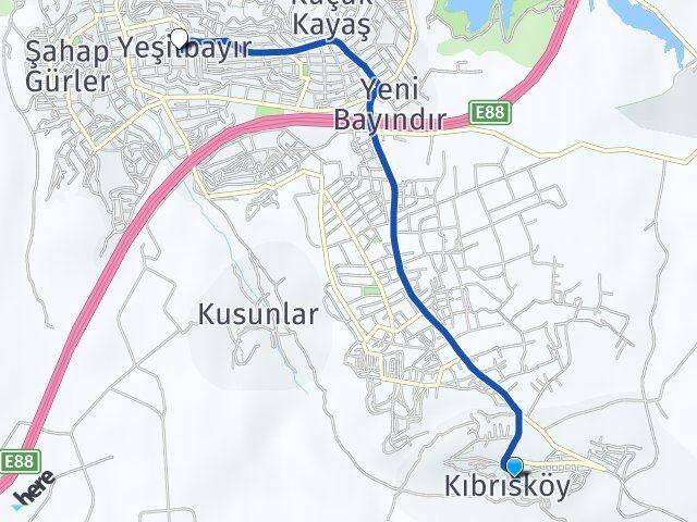 Kıbrısköy Yeşilbayır Arası Kaç Km - Yol Tarifi