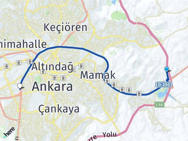 Kızılca Ankara AŞTİ Otogarı Arası Kaç Km - Yol Tarifi