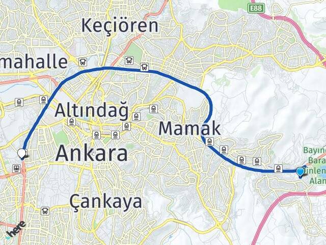 Küçük Kayaş Ankara AŞTİ Otogarı Arası Kaç Km - Yol Tarifi