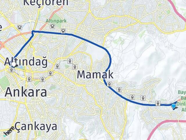 Küçük Kayaş Ankara Tren Garı Arası Kaç Km - Yol Tarifi