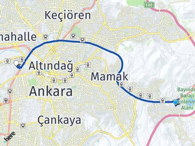 Küçük Kayaş Gazi Üniversitesi Arası Kaç Km - Yol Tarifi