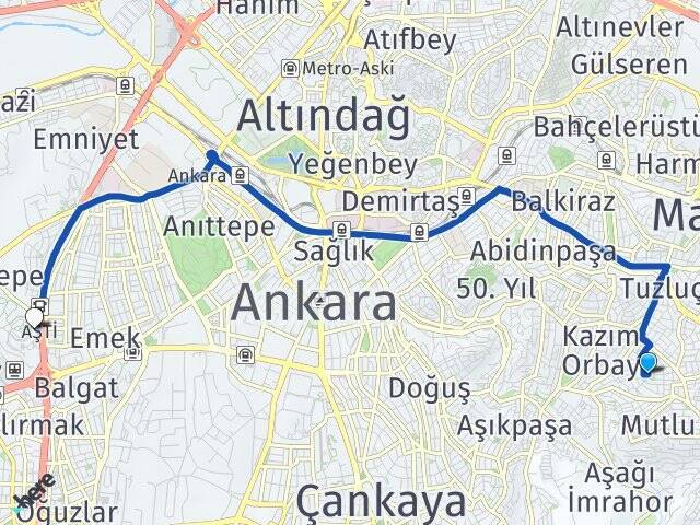 Kutlu Ankara AŞTİ Otogarı Arası Kaç Km - Yol Tarifi