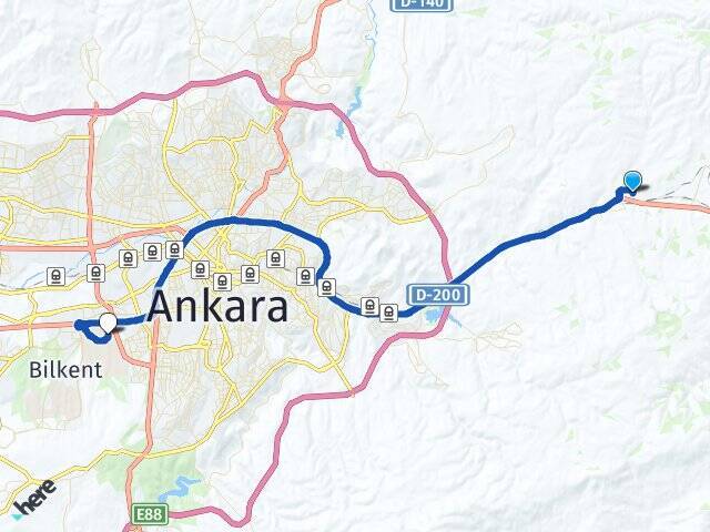 Lalahan Orta Doğu Teknik Üniversitesi (ODTÜ) Arası Kaç Km - Yol Tarifi