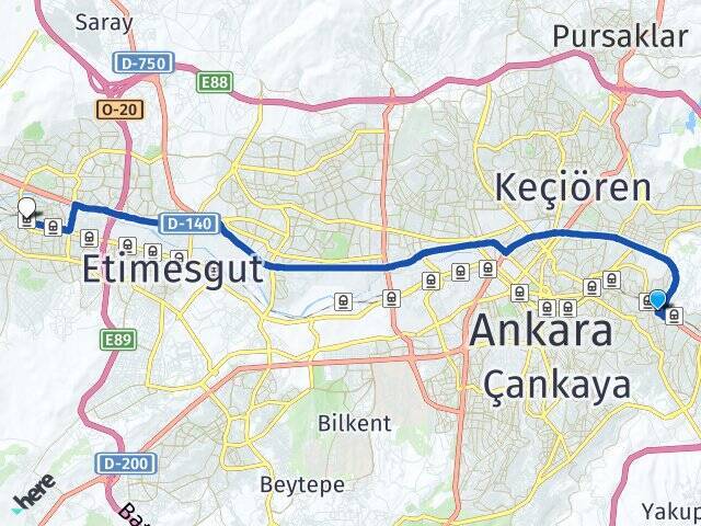 Misket Sincan YHT Garı Arası Kaç Km - Yol Tarifi