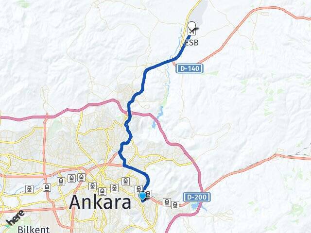 Şahintepe Esenboğa Havalimanı Arası Kaç Km - Yol Tarifi