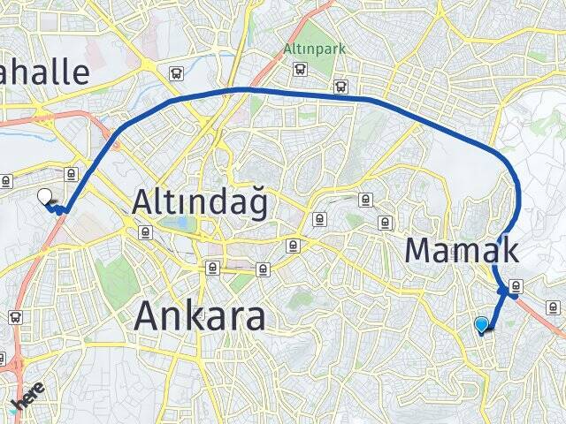 Şahintepe Gazi Üniversitesi Arası Kaç Km - Yol Tarifi
