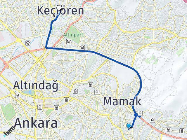 Şahintepe Keçiören Arası Kaç Km - Yol Tarifi