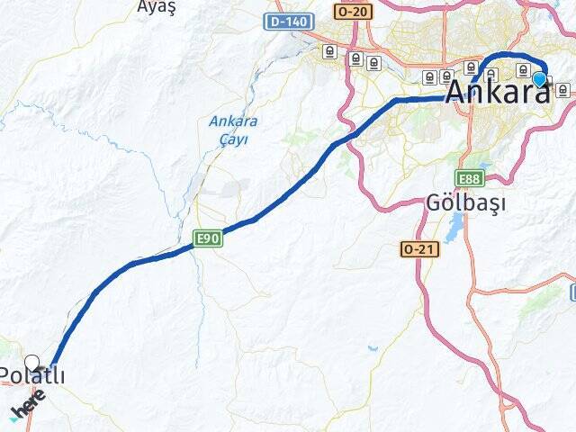 Şahintepe Polatlı YHT Garı Arası Kaç Km - Yol Tarifi