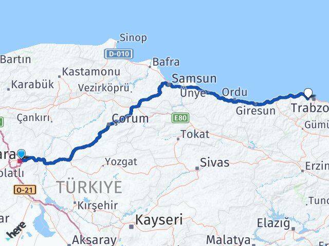 Saimekadın Akçaabat Arası Kaç Km - Yol Tarifi