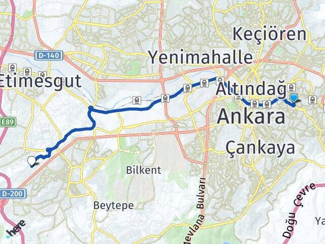 Saimekadın Başkent Üniversitesi Arası Kaç Km - Yol Tarifi